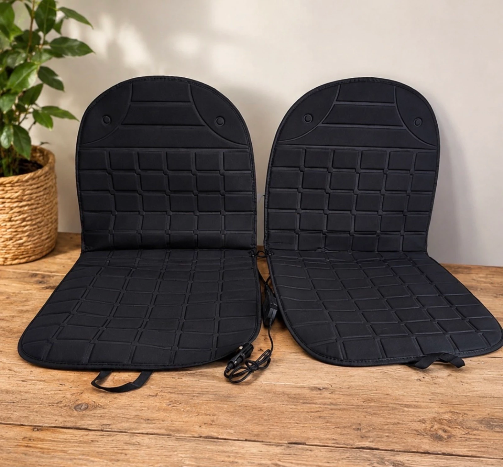 2 cojines calefactables para coche 12 V